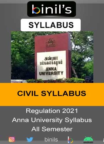 anna university Reg 2021 civil syllabus