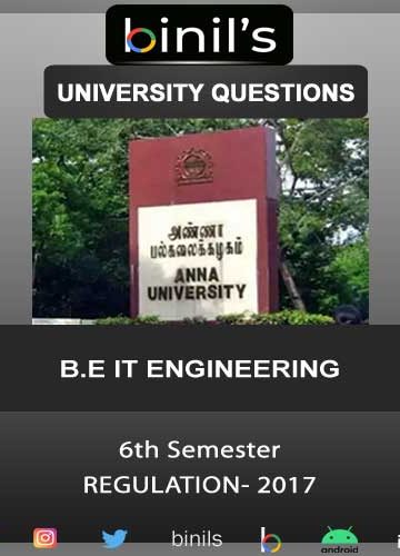 Anna University April 2021 Reg-2017 IT 6th Sem Question paper Download