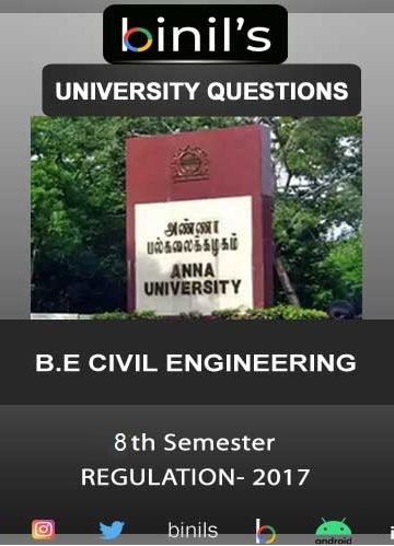 anna university civil 8th semester important questions