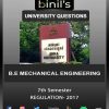 Anna University April 2021 Reg-2017 Mechanical 7th Sem Question paper Download