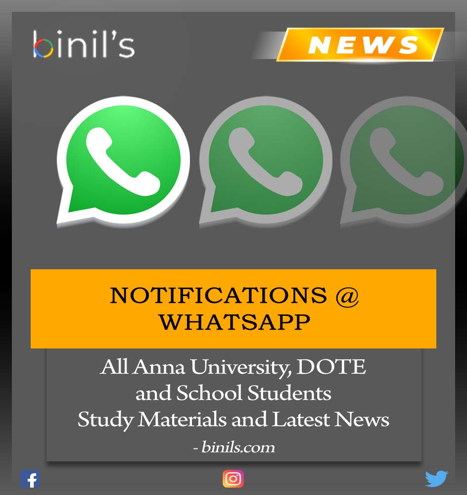 Anna University whatsapp group from binils