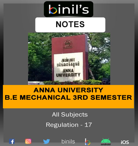 B.E Mechanical 3rd sem reg-17 notes