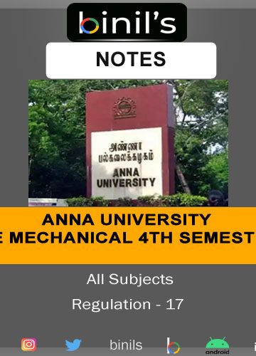 B.E Mechanical 4th sem reg-17 notes