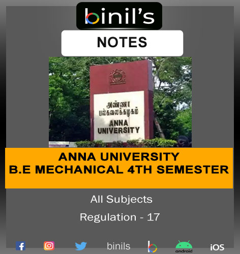 B.E Mechanical 4th sem reg-17 notes