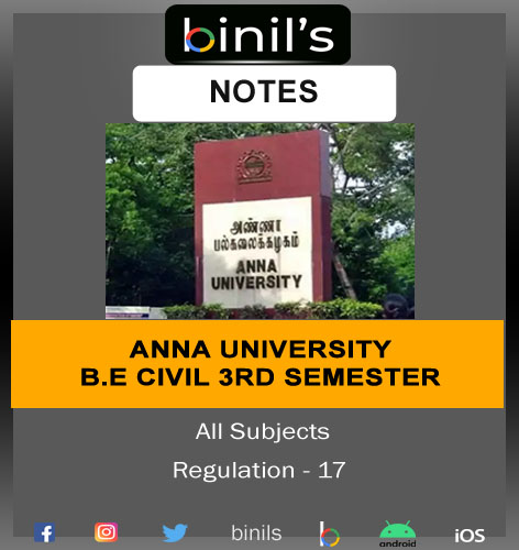 B.E civil 3rd sem Reg-17 Notes