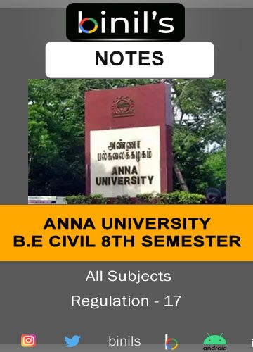 B.E civil 8th sem Reg-17 Notes