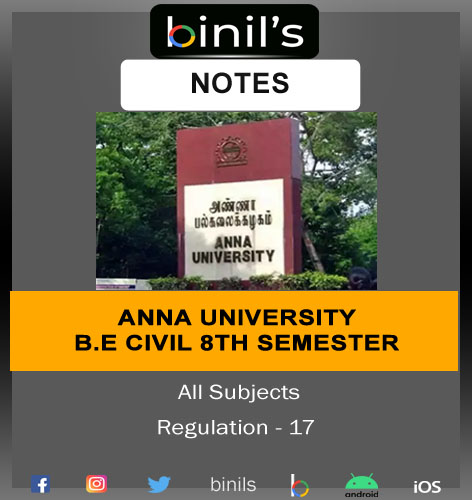 B.E civil 8th sem Reg-17 Notes