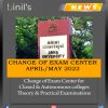 Change of exam center April/May 2022