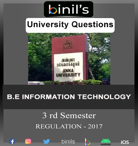 IT 3rd sem question paper Reg-17