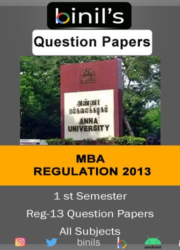 MBA 1st sem Reg-13 question papers