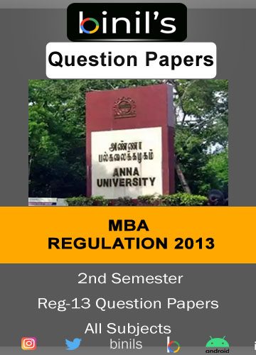 MBA 2nd sem Reg-13 question papers