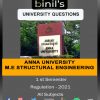 M.E structural 1st sem question papers reg- 2021