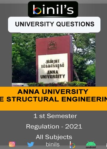 M.E structural 1st sem question papers reg- 2021