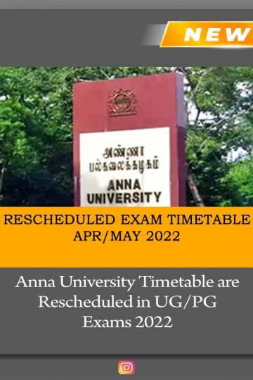 Rescheduled Timetable AprMay 2022 - UGPG Exams