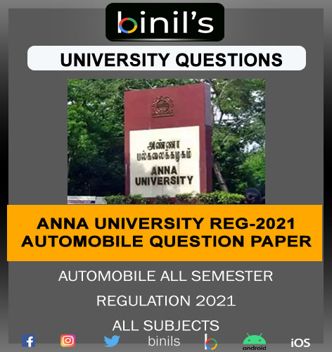 Automobile 2021 university question paper