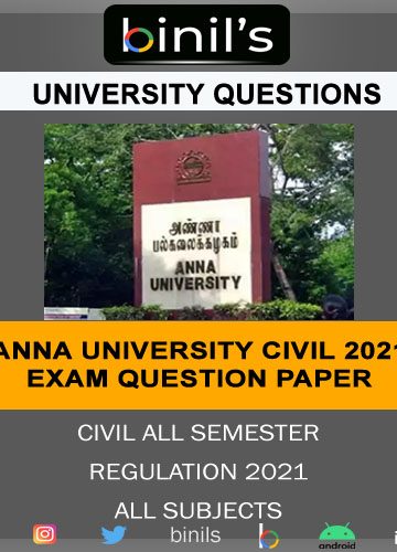 CIVIL reg- 2021 university question paper