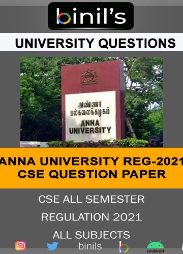 CSE 2021 university question paper