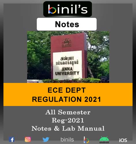 Anna University ECE Regulation 2021 Notes PDF Download