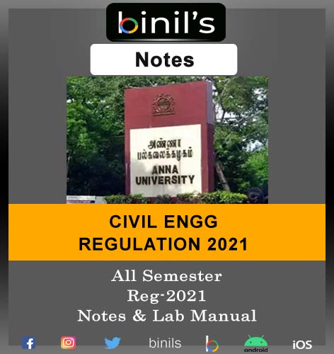 civil engineering Anna university notes regulation 2021 download