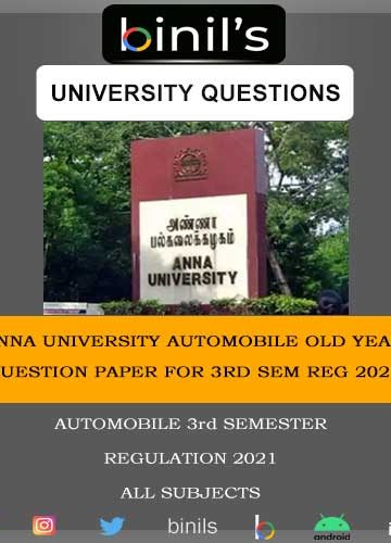 Automobile previous question paper