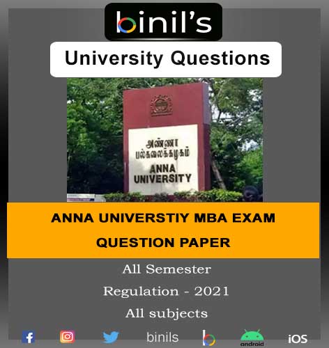 Anna University Previous Year Question Paper - Binils.com