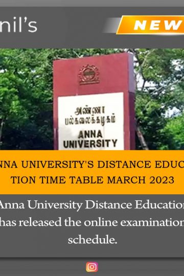 Distance Examination Timetable