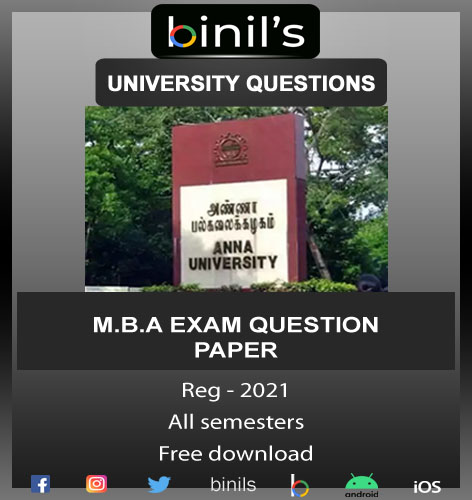 MBA Second Semester Old Question Paper